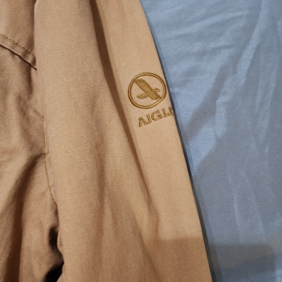 Men's Aigle Tan Cotton Wool Blend Utility Tan Jacket Size XXL - Picture 5 of 15